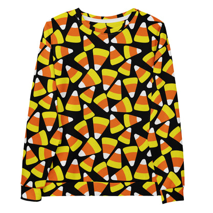 Candy Corn Halloween Sweatshirt With Brushed Inner Fleece Fabric