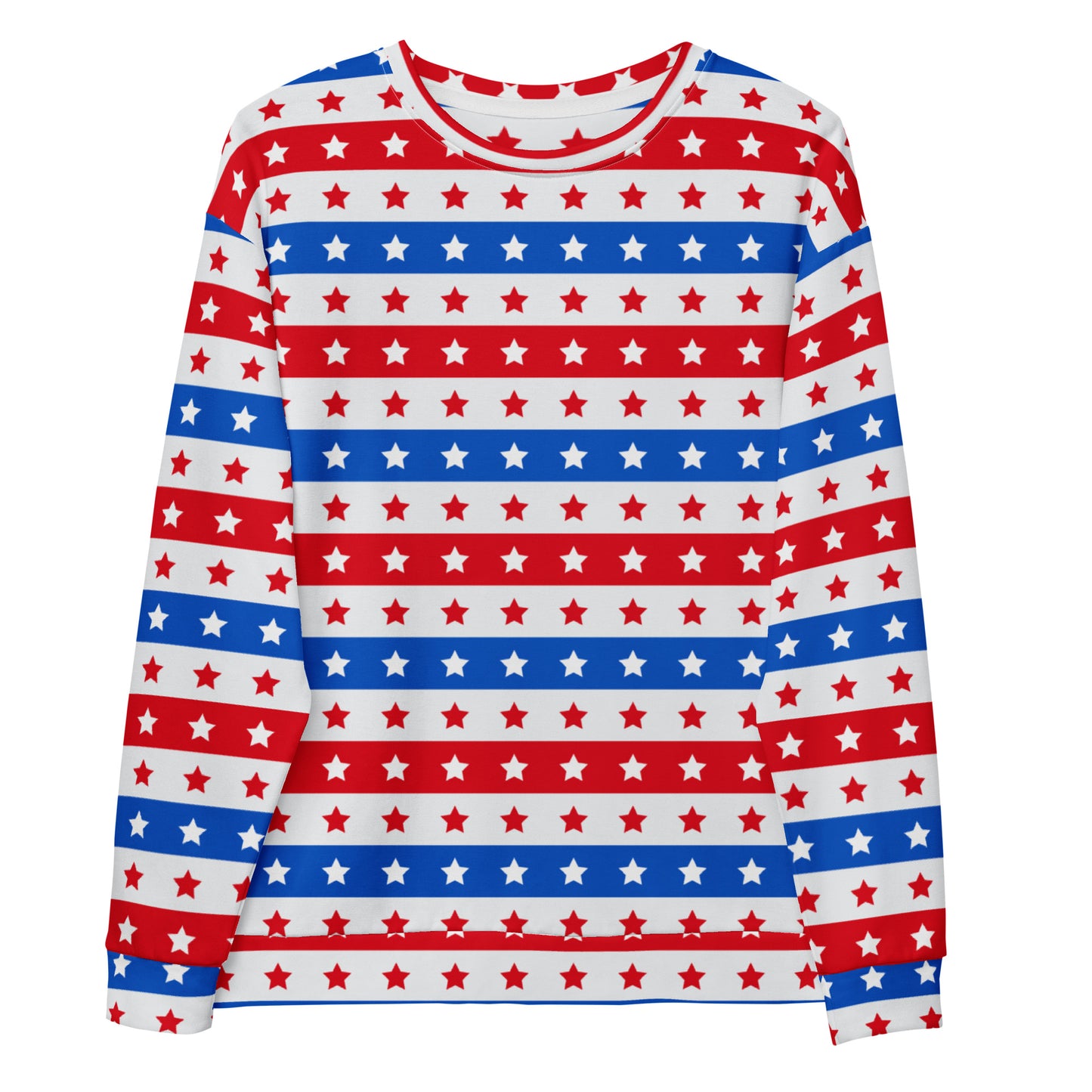 American Flag Stars & Stripes Sweatshirt With Brushed Inner Fleece Fabric