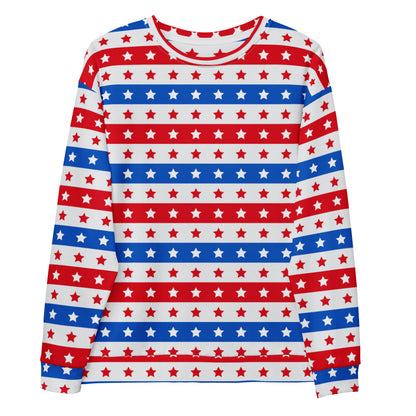 American Flag Stars & Stripes Sweatshirt With Brushed Inner Fleece Fabric