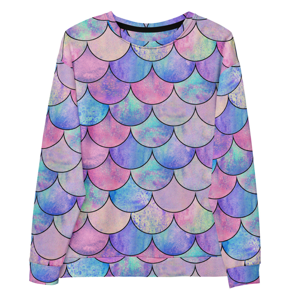 Multicolored scale pattern shirt on a white background