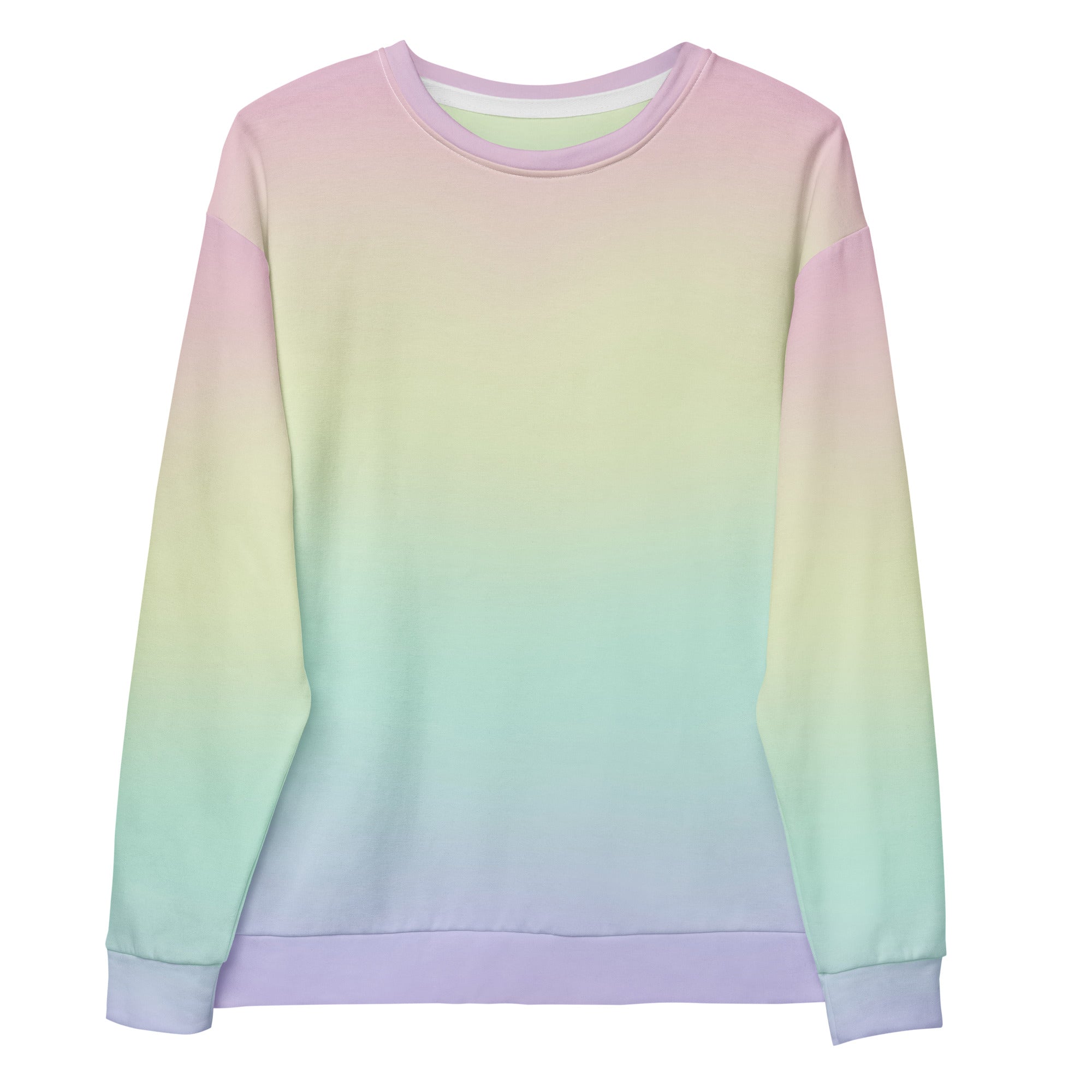 Pastel Rainbow Sweatshirt With Brushed Inner Fleece Fabric