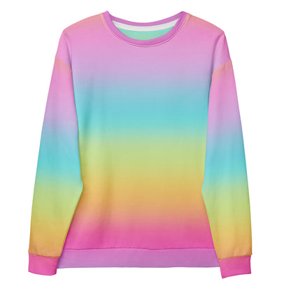 Bright Rainbow Sweatshirt With Brushed Inner Fleece Fabric