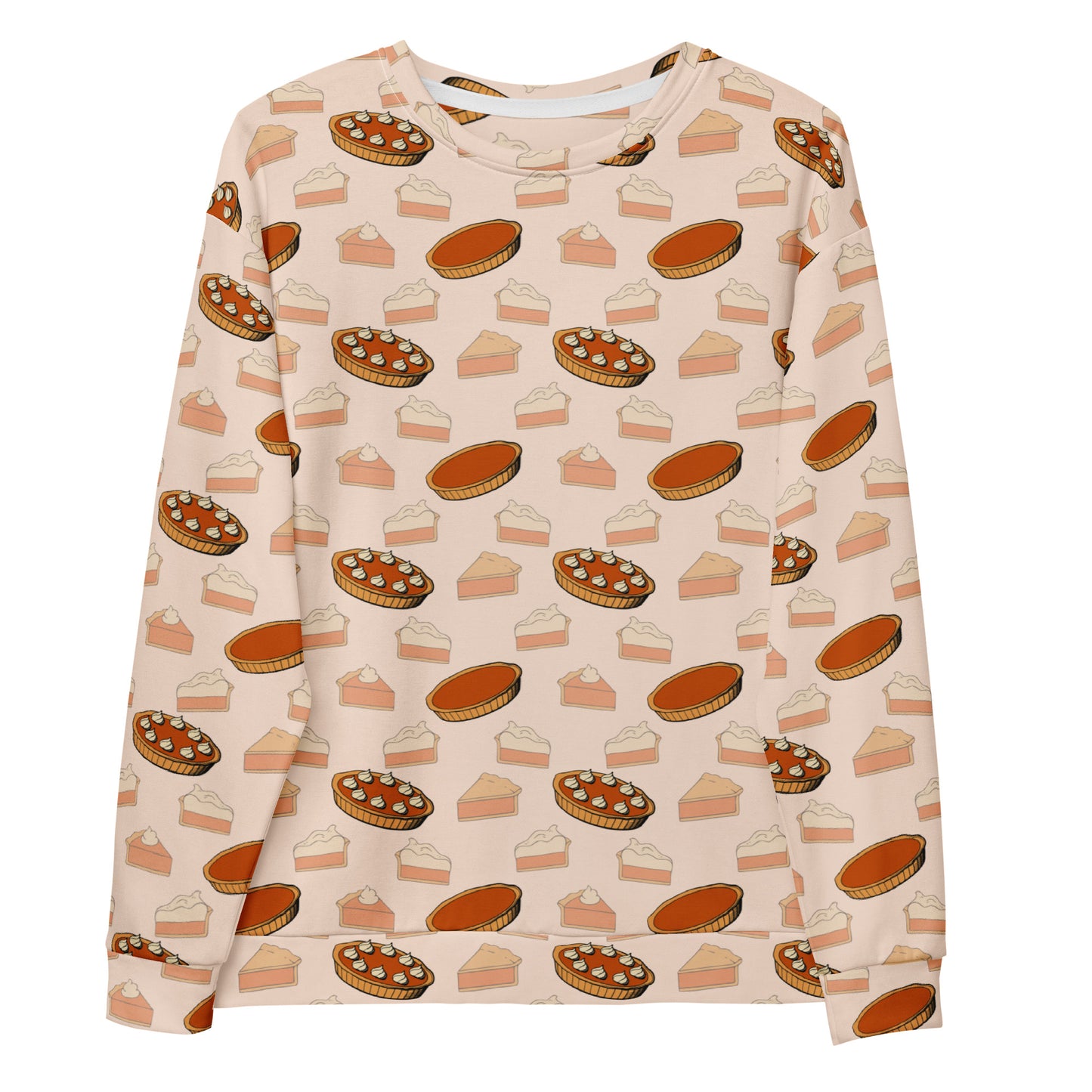 Pumpkin Pie Thanksgiving Sweatshirt With Brushed Inner Fleece Fabric