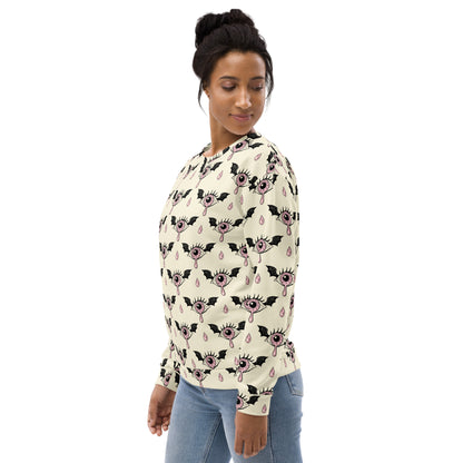 Gothic Eyeball Halloween Sweatshirt With Brushed Inner Fleece Fabric