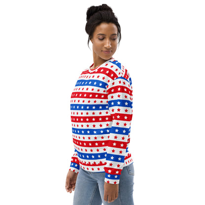 American Flag Stars & Stripes Sweatshirt With Brushed Inner Fleece Fabric