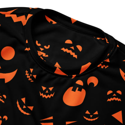 Orange Jack-O’-Lantern Halloween Sweatshirt With Brushed Inner Fleece Fabric