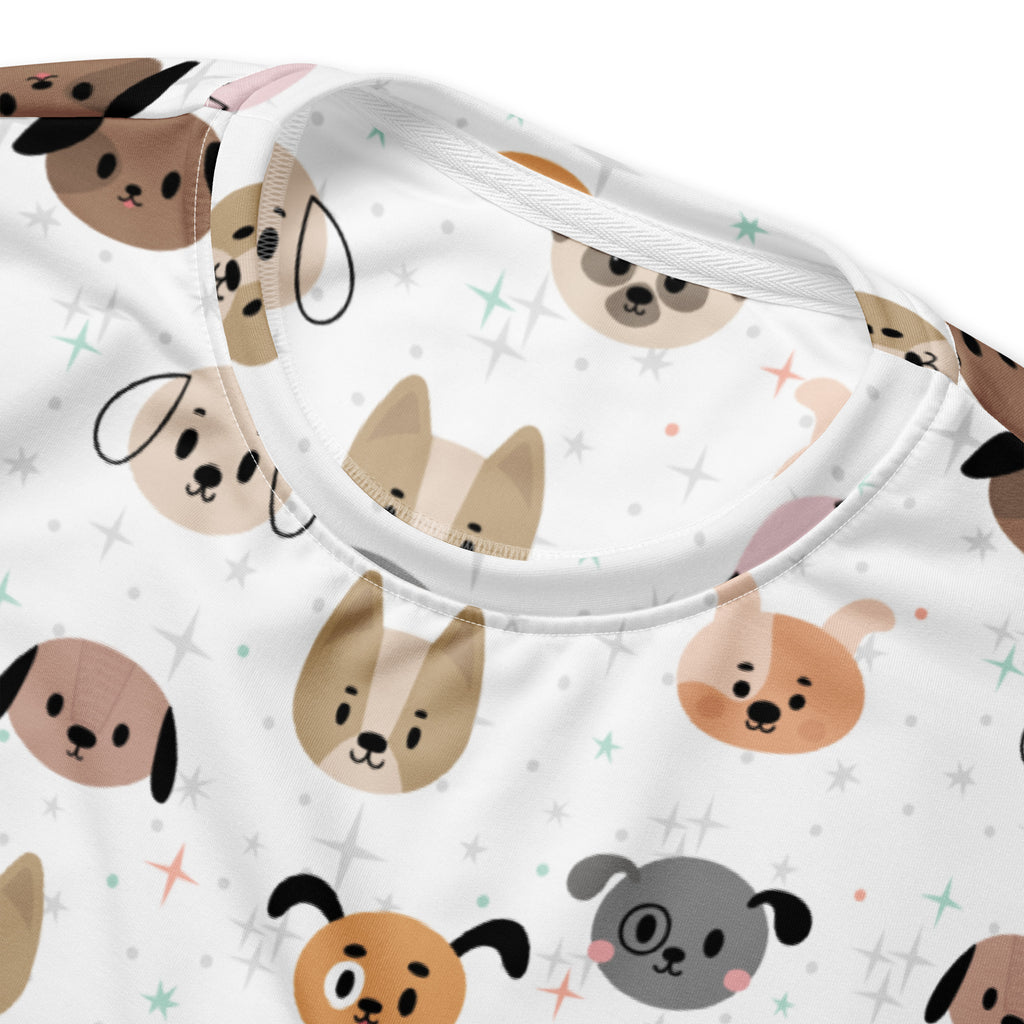 Dog Face Sweatshirt With Brushed Inner Fleece Fabric