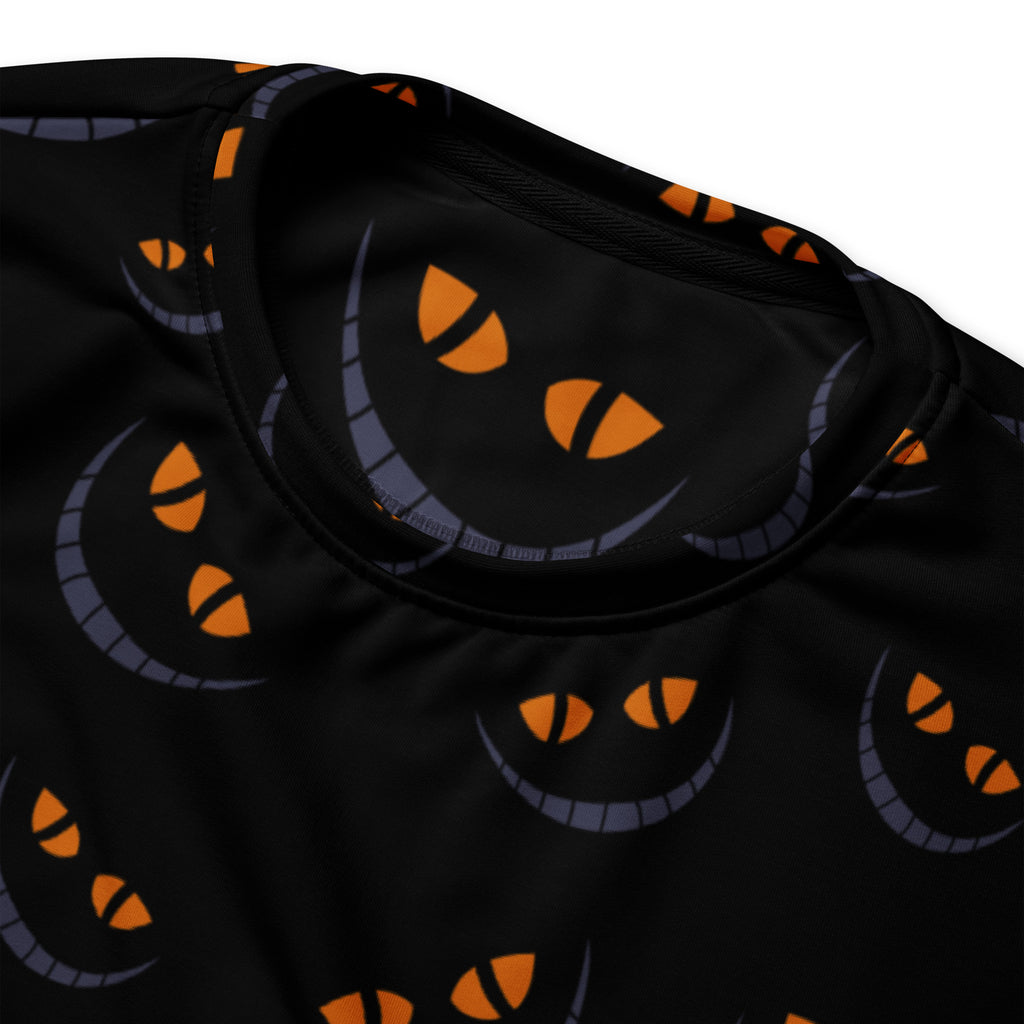 Black Cat Eyes Halloween Sweatshirt With Brushed Inner Fleece Fabric