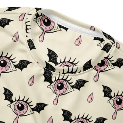 Gothic Eyeball Halloween Sweatshirt With Brushed Inner Fleece Fabric