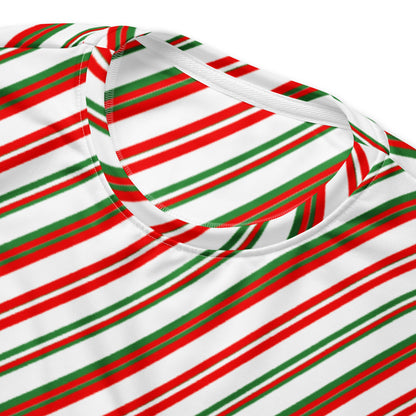 Candy Cane Stripe Sweatshirt With Brushed Inner Fleece Fabric