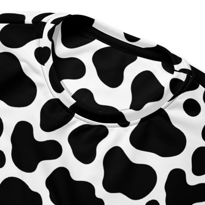 Cow Print Sweatshirt With Brushed Inner Fleece Fabric