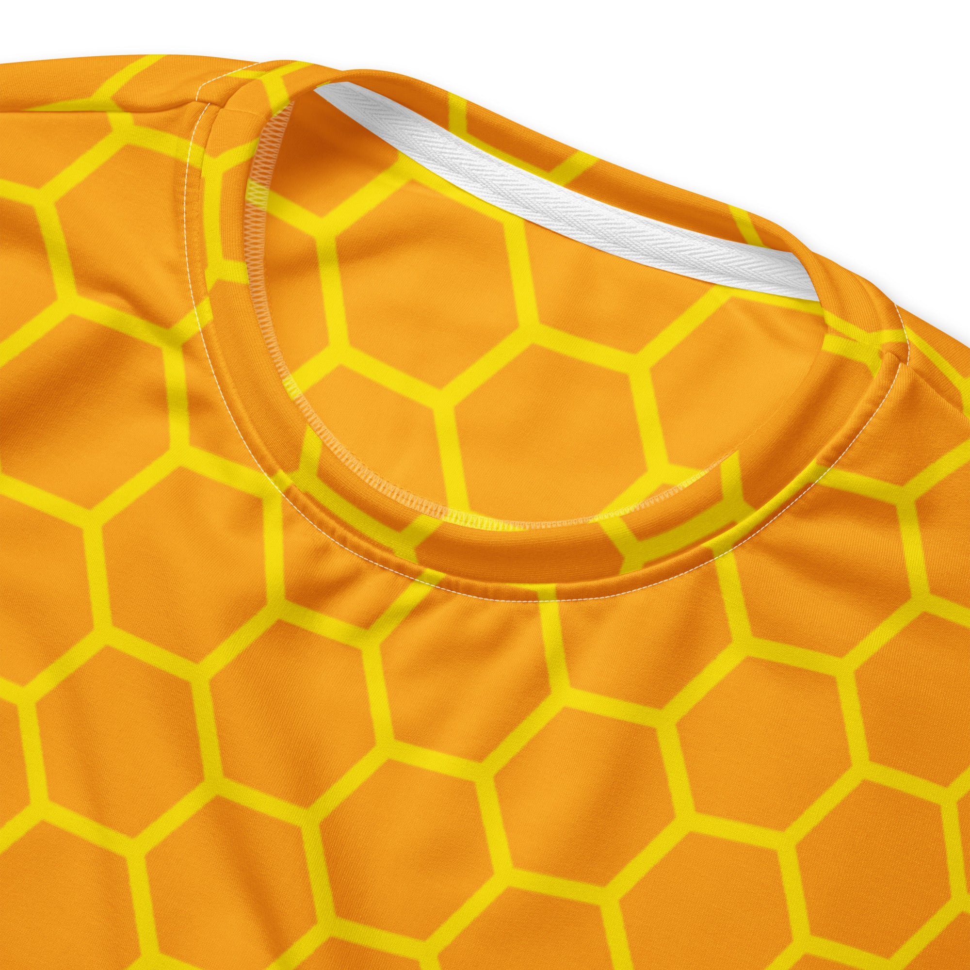 Honeycomb Print Sweatshirt With Brushed Inner Fleece Fabric