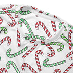 Red And Green Candy Cane Christmas Sweatshirt With Brushed Inner Fleece Fabric