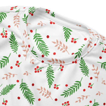 Holly Berry Christmas Sweatshirt With Brushed Inner Fleece Fabric