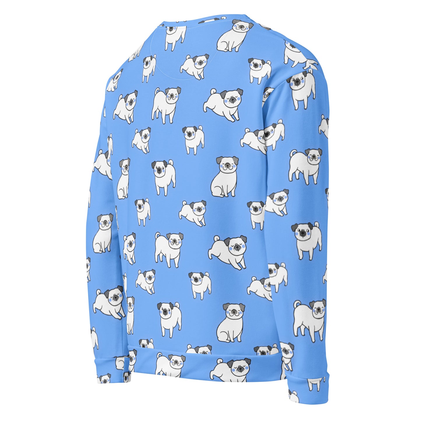 Blue Corgi Dog Sweatshirt With Brushed Inner Fleece Fabric