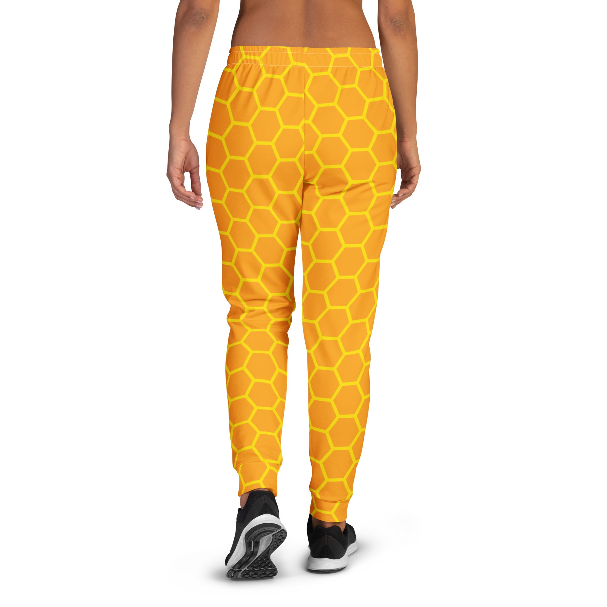 Women’s Honeycomb Recycled Jogger Pants With Pockets – Cozy Brushed Inside Fleece