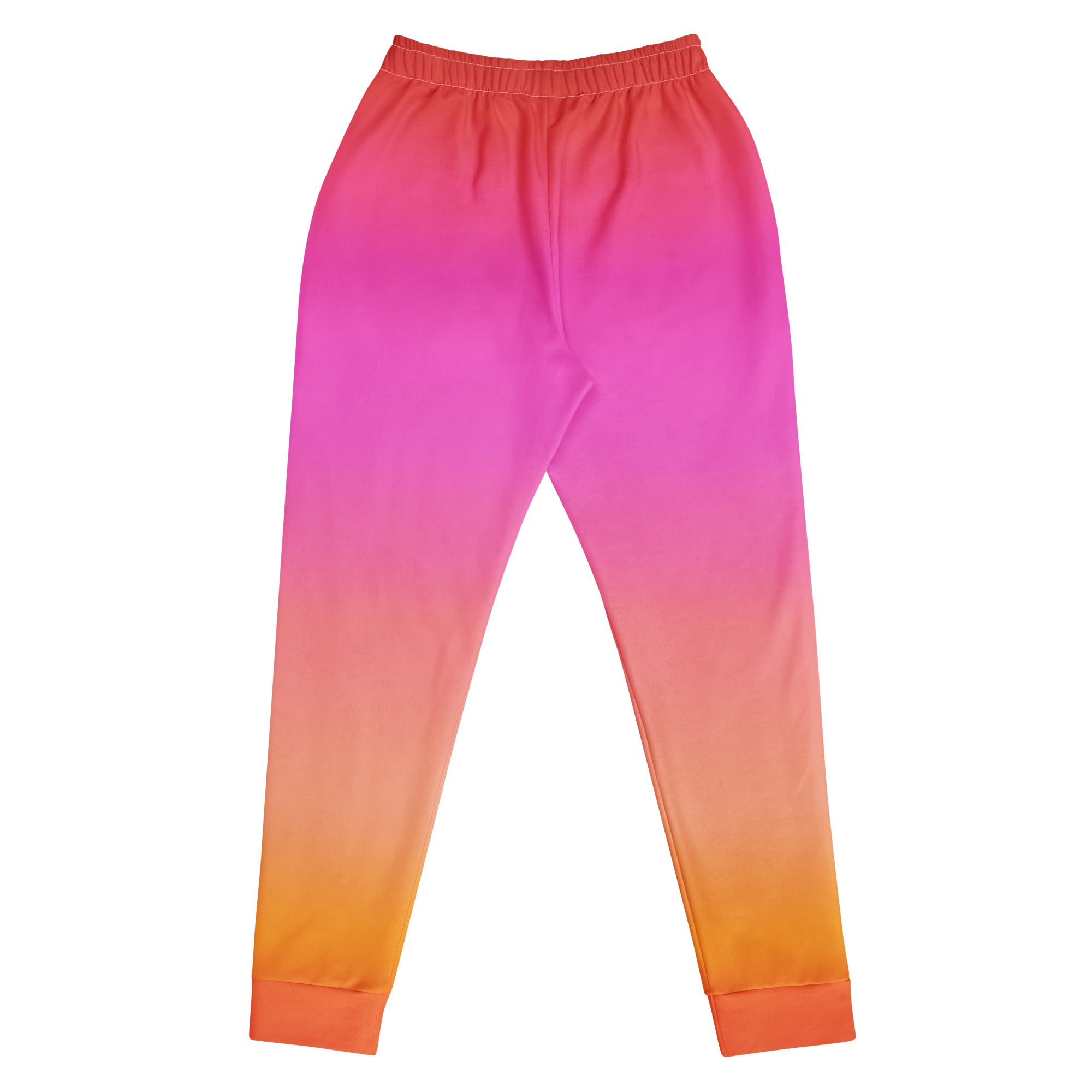 Women’s Sunset Ombre Recycled Jogger Pants With Pockets – Cozy Brushed Inside Fleece