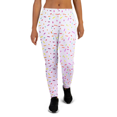 Women’s Colorful Sprinkles Recycled Jogger Pants With Pockets – Cozy Brushed Inside Fleece