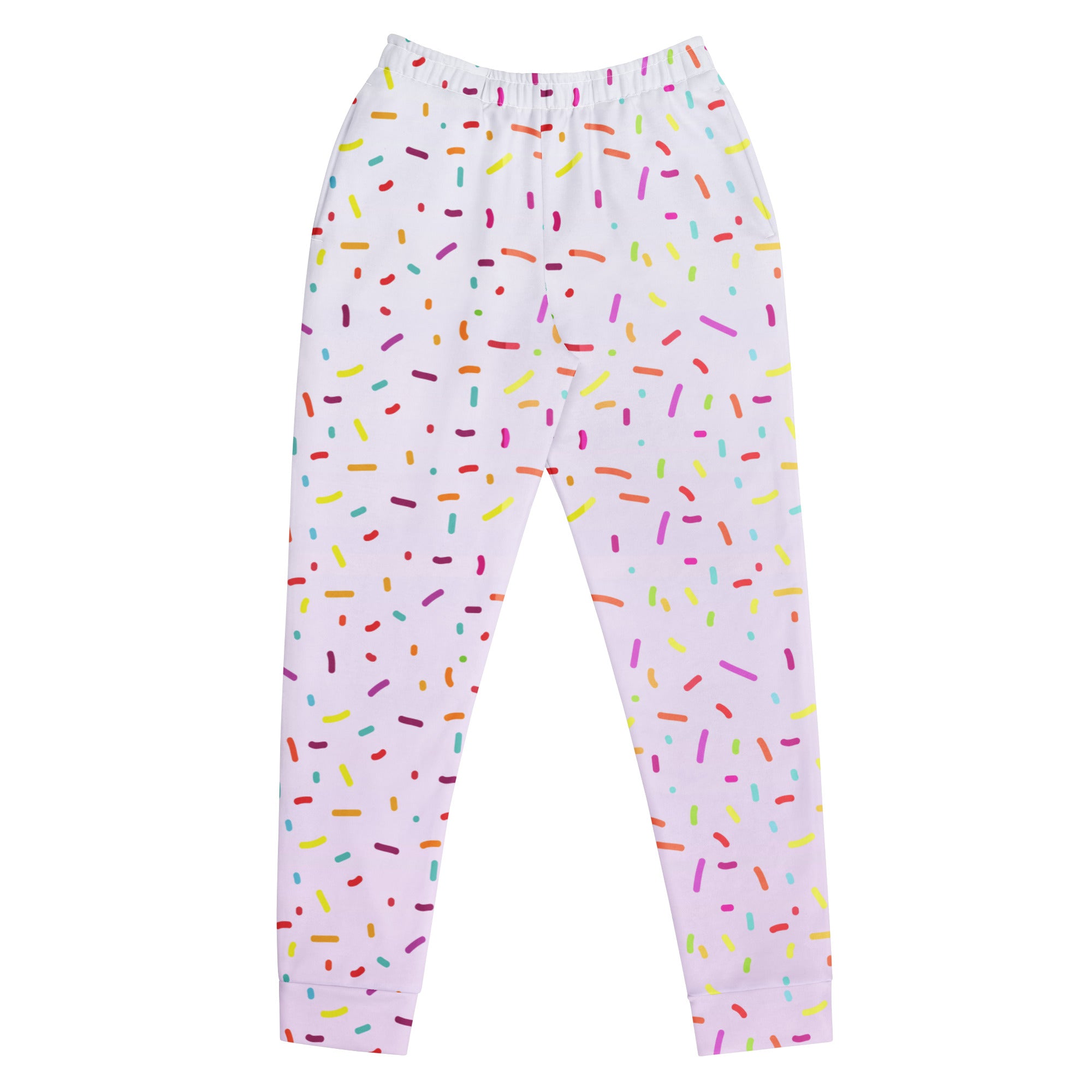 Women’s Colorful Sprinkles Recycled Jogger Pants With Pockets – Cozy Brushed Inside Fleece