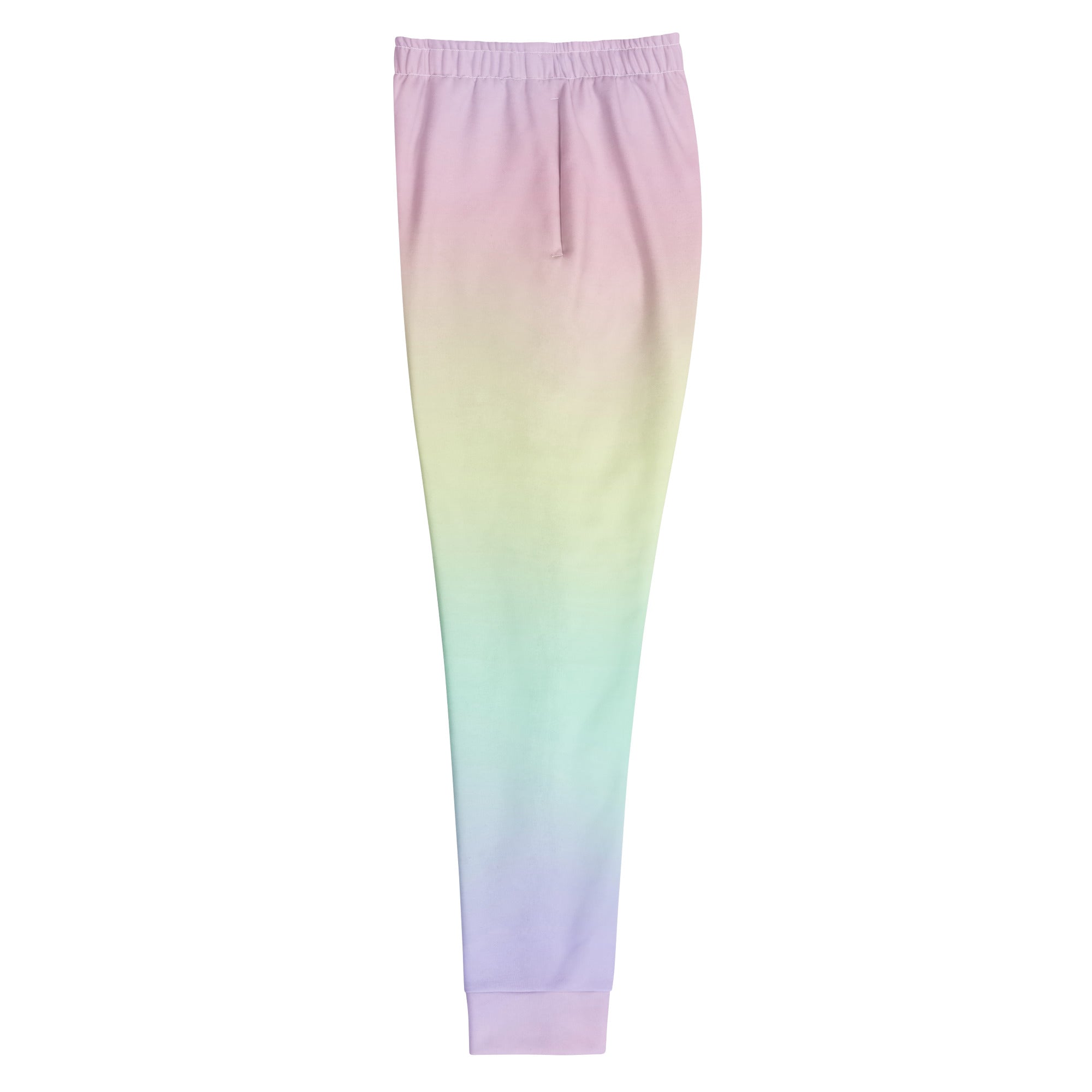 Women’s Pastel Rainbow Recycled Jogger Pants With Pockets – Cozy Brushed Inside Fleece