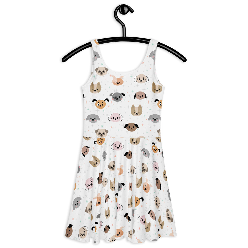 Women's Dog Face Buttery Soft Skater Dress With UPF 50+