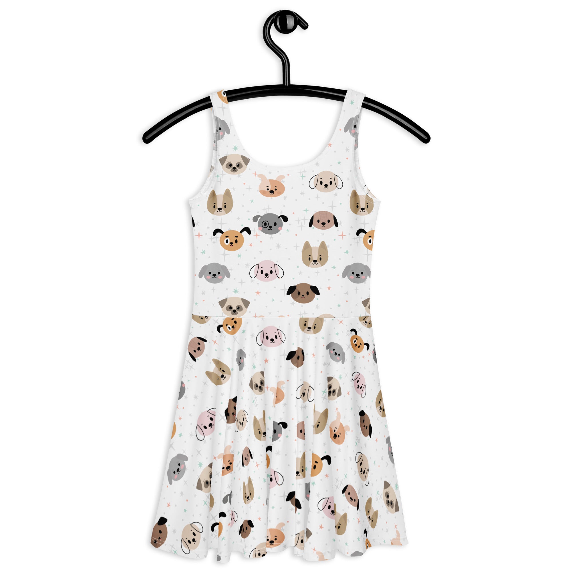 Women's Dog Face Buttery Soft Skater Dress With UPF 50+
