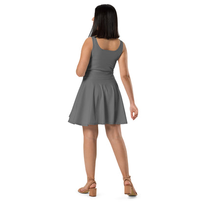 Women's Grey Buttery Soft Skater Dress With UPF 50+