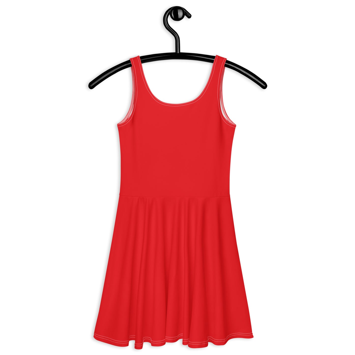 Women's Red Buttery Soft Skater Dress With UPF 50+