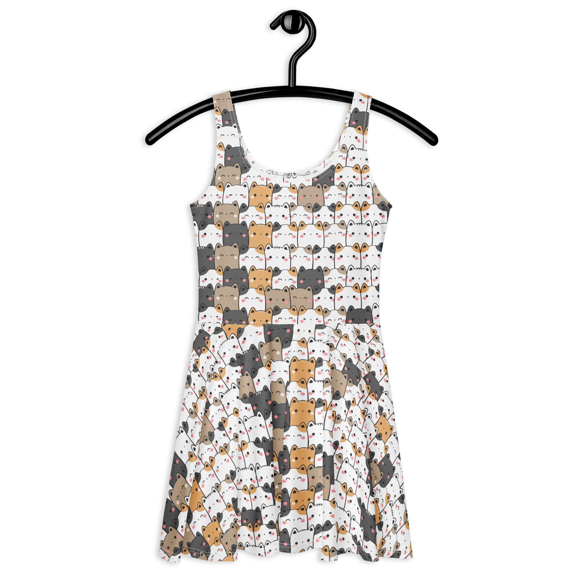 Women's Kawaii Cats Buttery Soft Skater Dress With UPF 50+