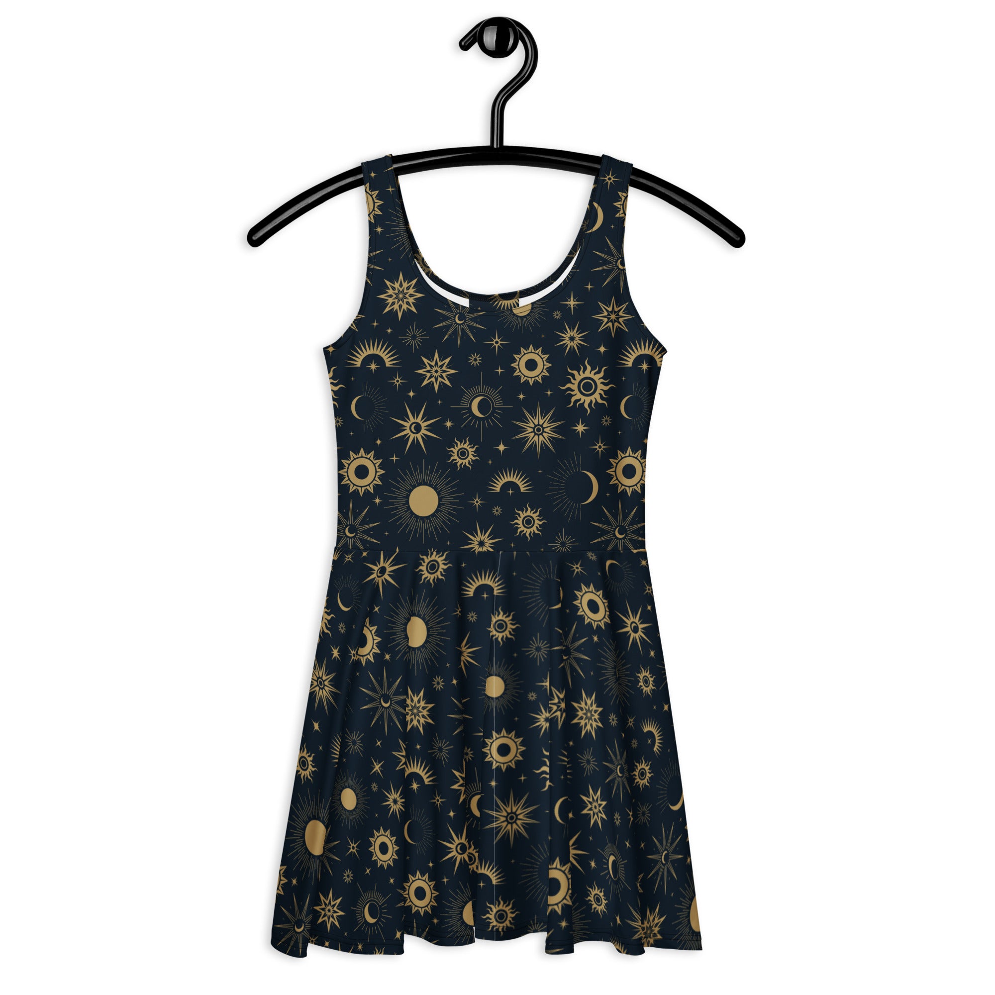 Women's Celestial Sun & Moon Buttery Soft Skater Dress With UPF 50+