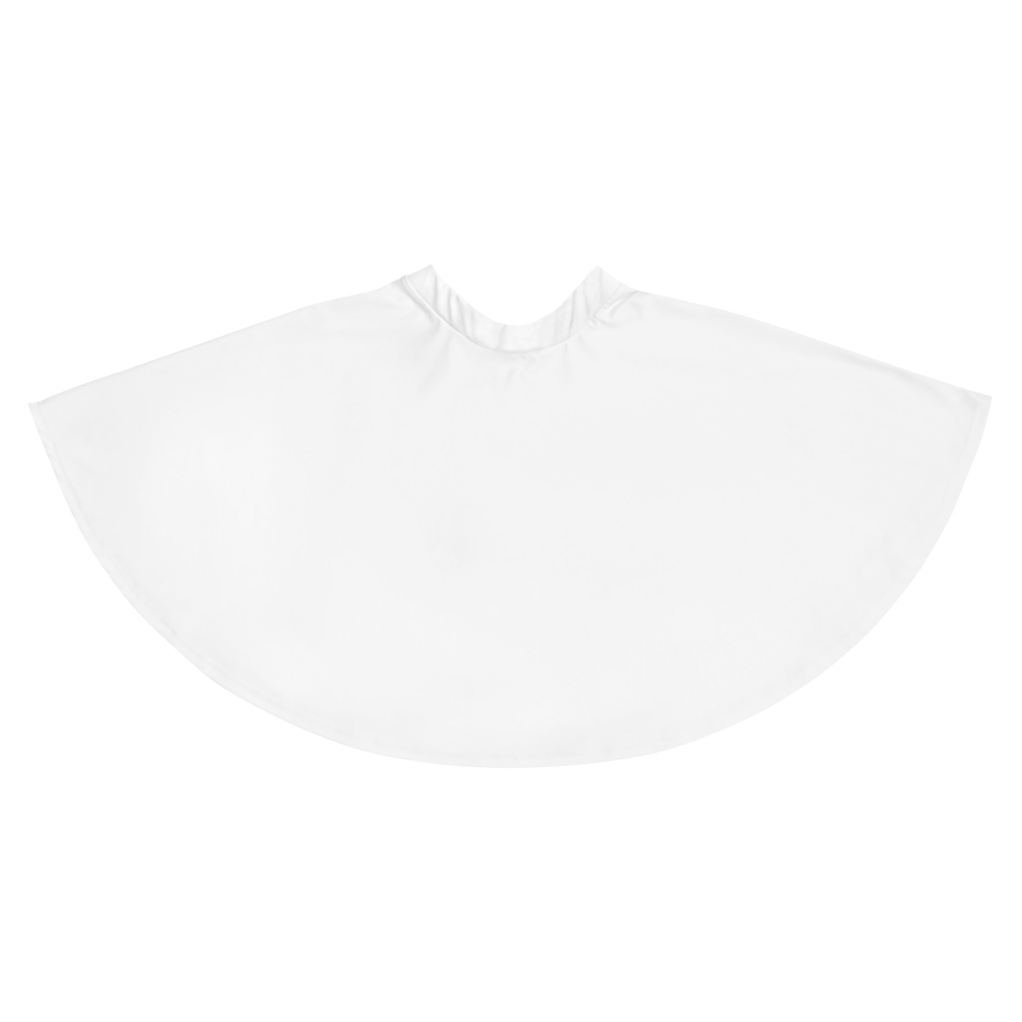White lightweight plastic hair styling cape designed for protection during hair treatments