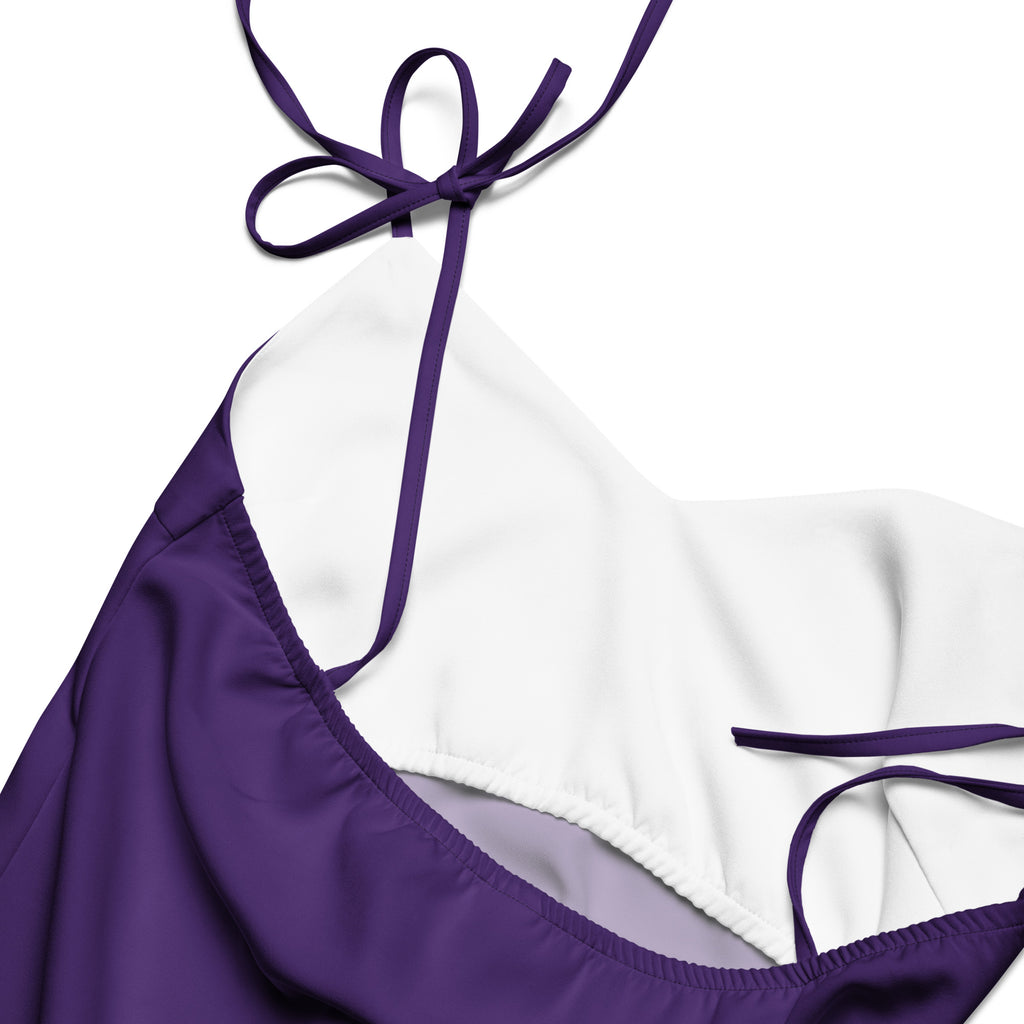 Purple dress with straps on a white background