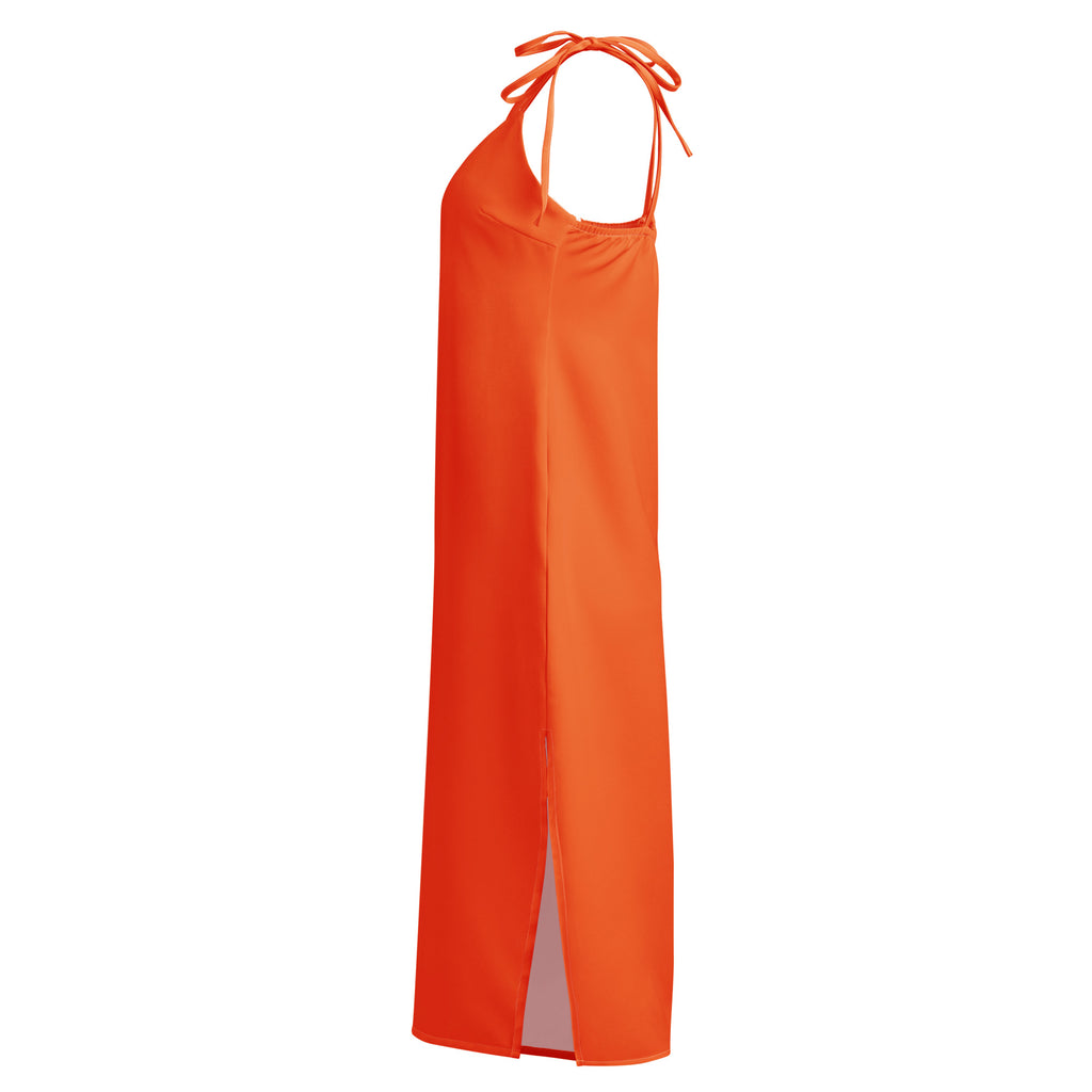 Orange dress on a white background