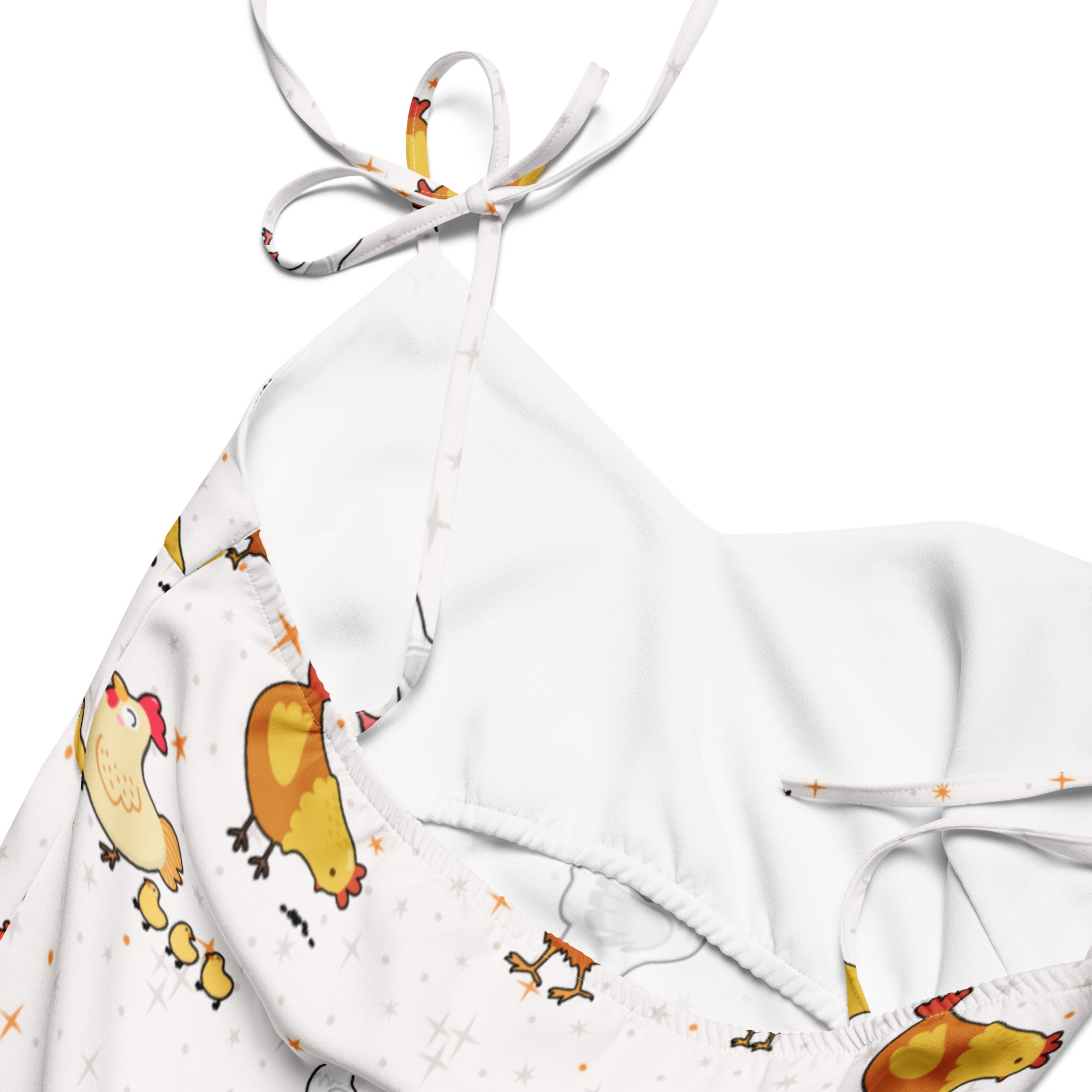 dress with chicken pattern on a white background
