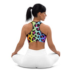 Women's Rainbow Leopard Quick Drying Sports Bra