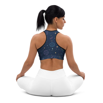 Women's Colorful Galaxy Space Quick Drying Sports Bra