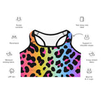Women's Rainbow Leopard Quick Drying Sports Bra