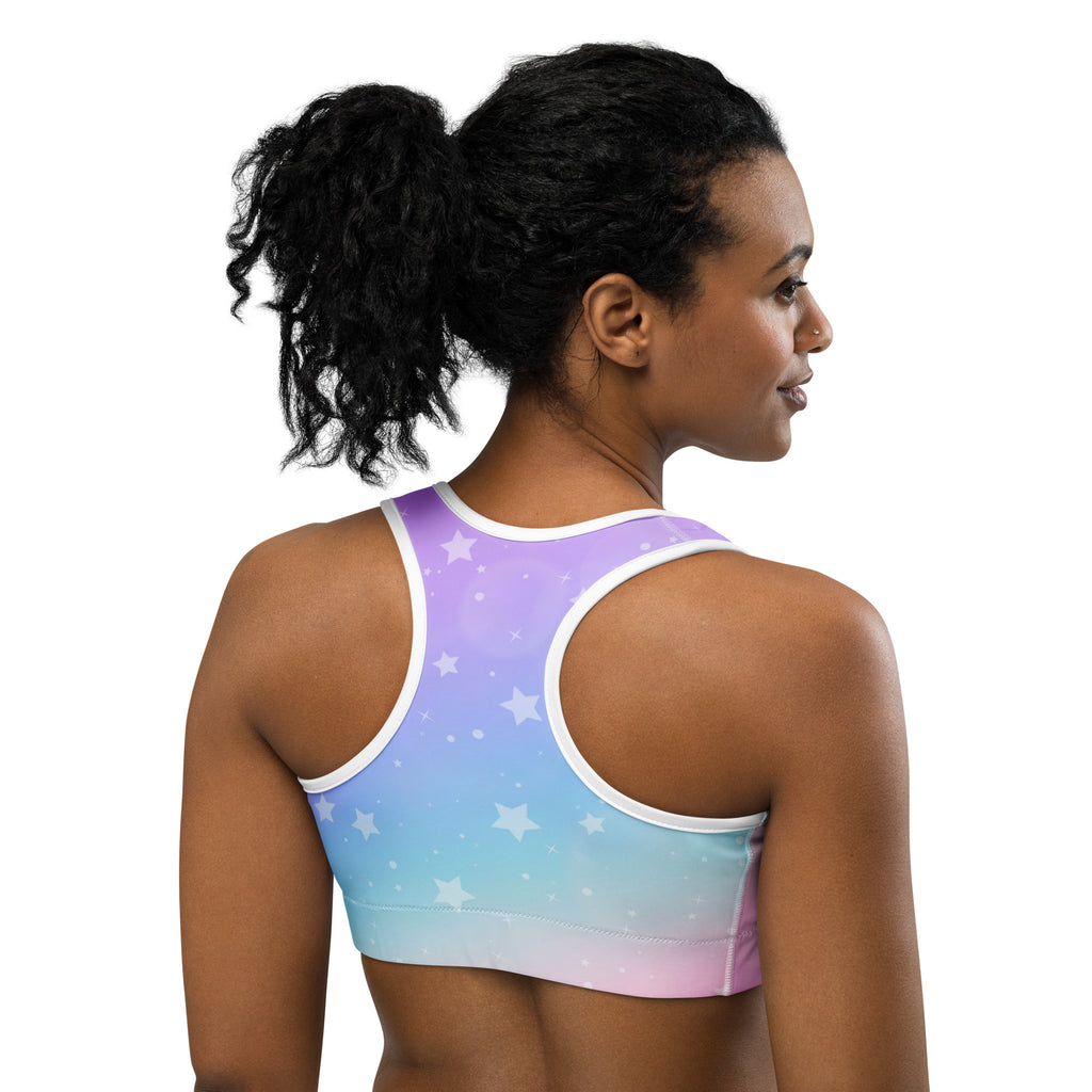 Women's Rainbow Stars Quick Drying Sports Bra