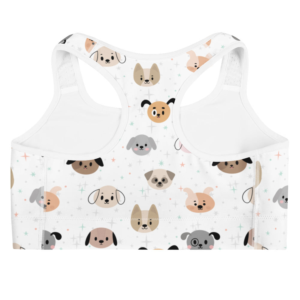 Women's Dog Face Quick Drying Sports Bra