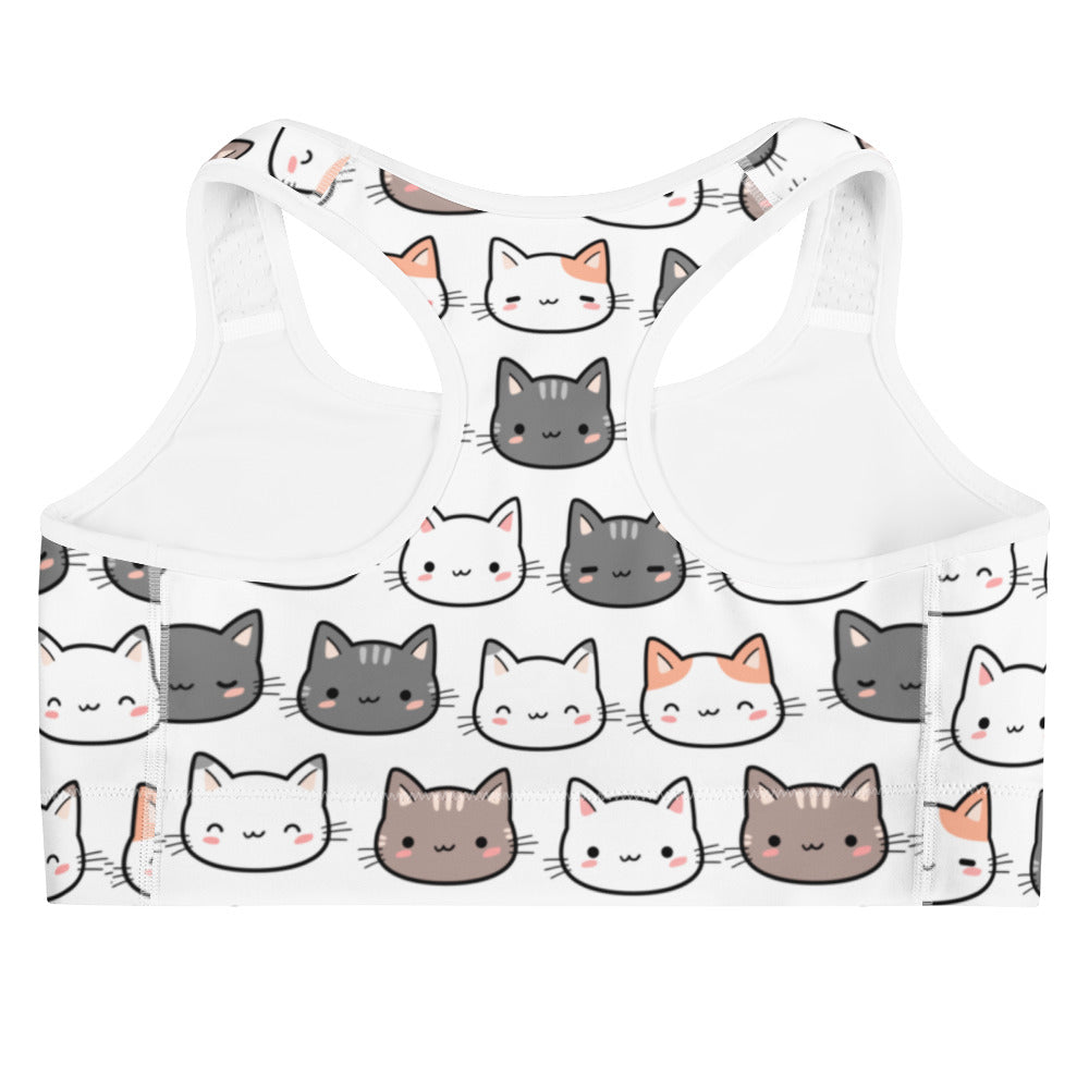 Women's Cute Cat Quick Drying Sports Bra