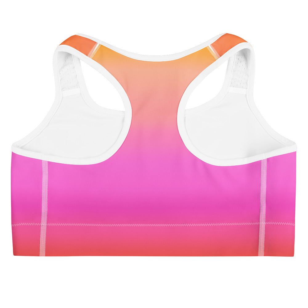 Women's Sunset Ombre Quick Drying Sports Bra