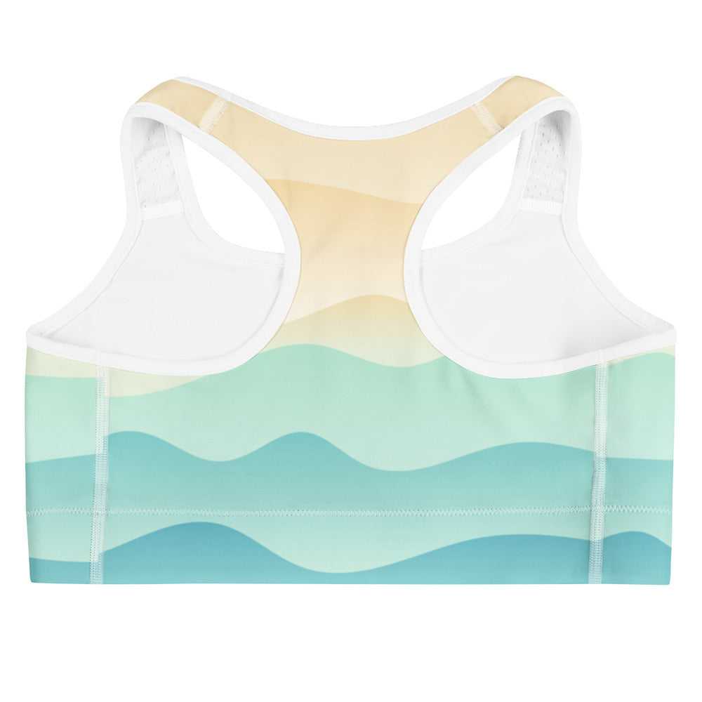 Women's Ocean Wave Quick Drying Sports Bra