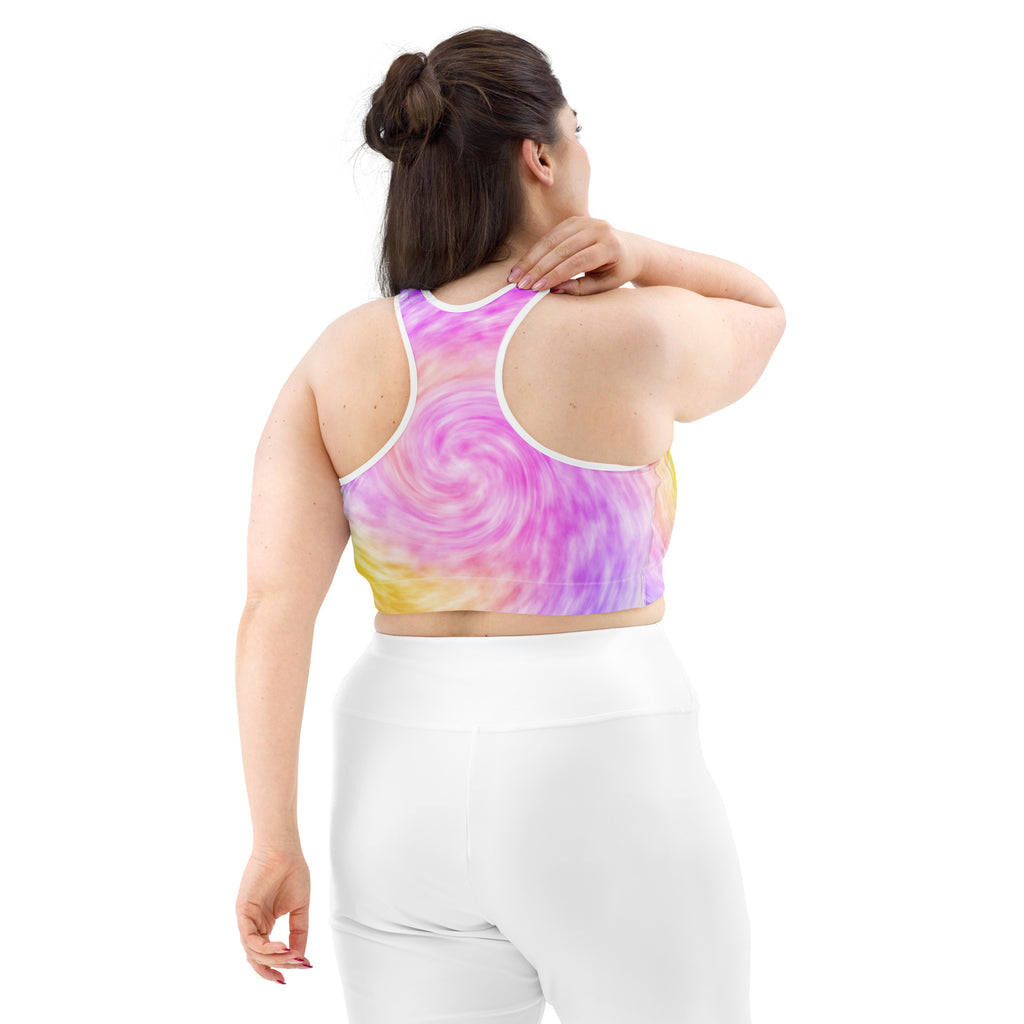 Women's Rainbow Tie Dye Quick Drying Sports Bra