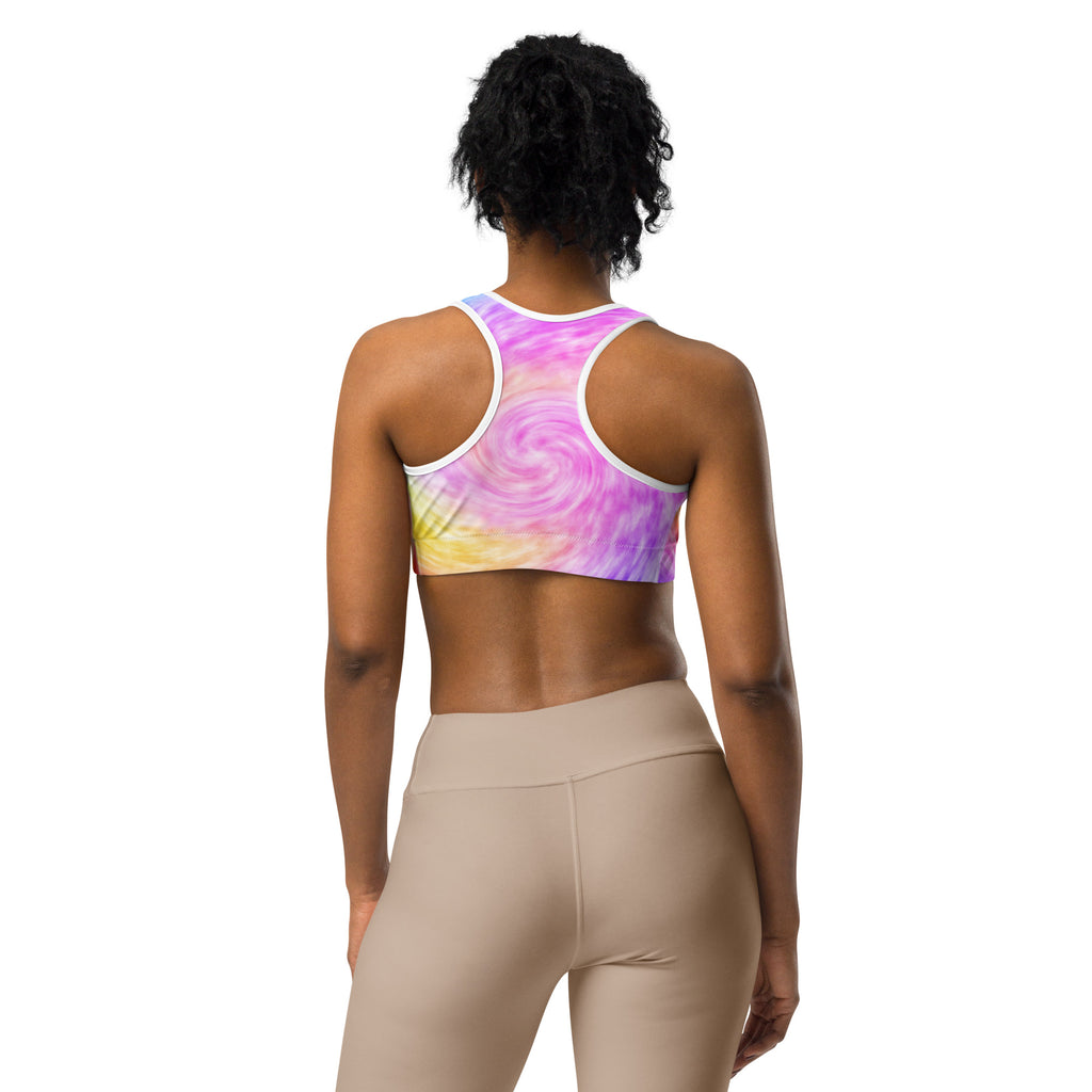 Women's Rainbow Tie Dye Quick Drying Sports Bra
