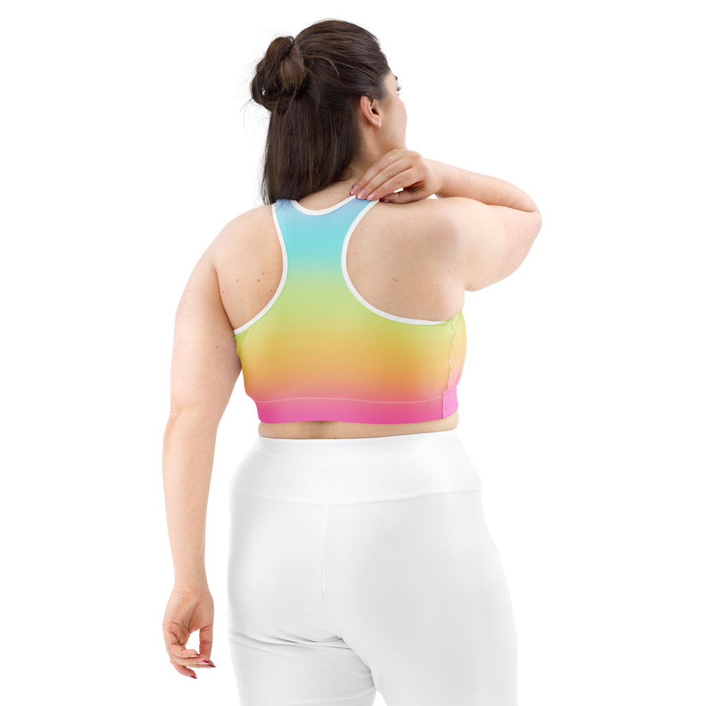 Women's Bright Rainbow Quick Drying Sports Bra
