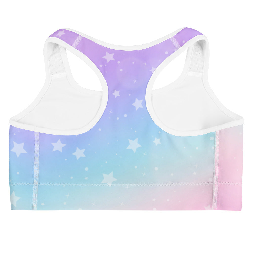 Women's Rainbow Stars Quick Drying Sports Bra