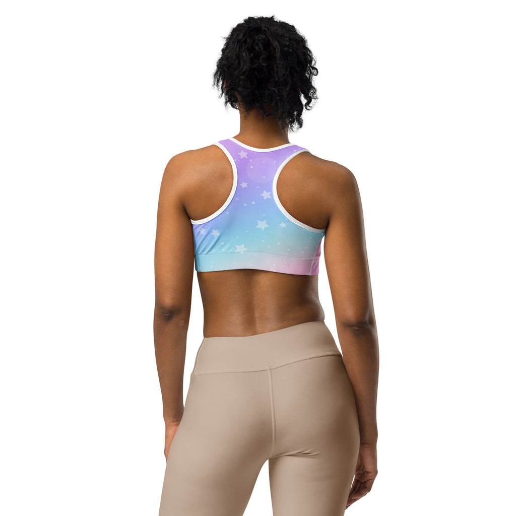 Women's Rainbow Stars Quick Drying Sports Bra