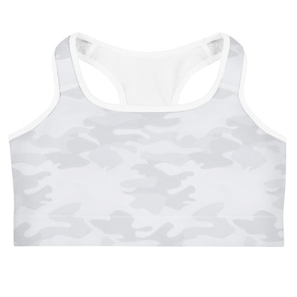 Women's White Camouflage Quick Drying Sports Bra