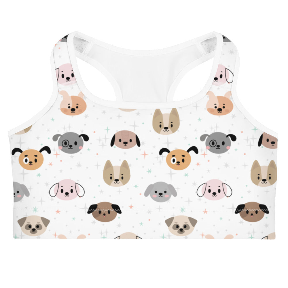 Women's Dog Face Quick Drying Sports Bra