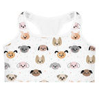 Women's Dog Face Quick Drying Sports Bra